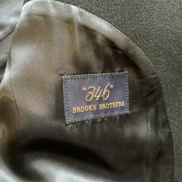 Brooks Brothers 346 Wool Cashmere Blend Overcoat Mens 44S Classic Formal Coat - Picture 5 of 16